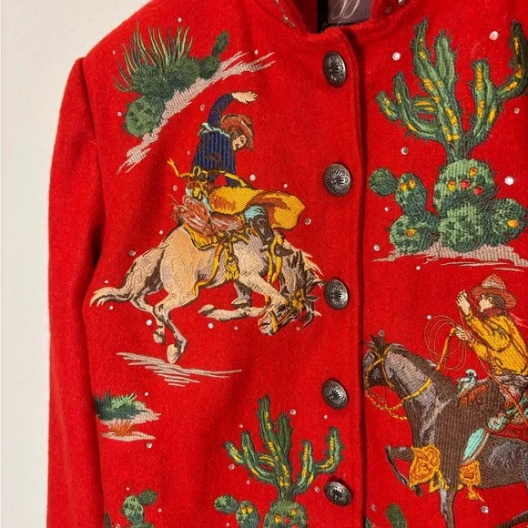 RARE Vintage 1990s Gordon & James Embroidered Women's Western Jacket - Picture 3 of 8
